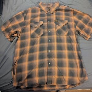 Dixxon "The Hardin" Men's XL Orange and Black Bamboo Shirt